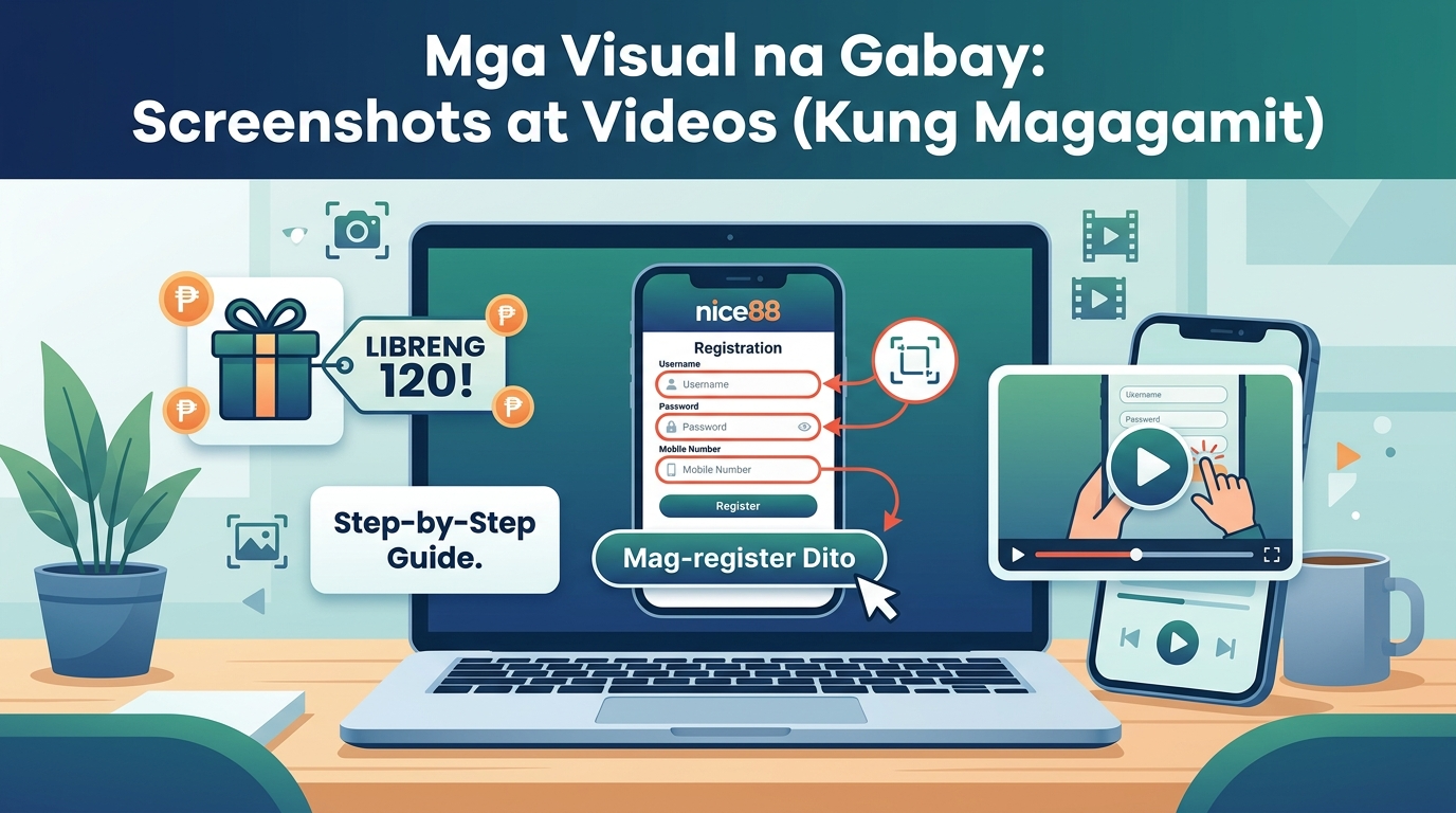 Nice88 Free 120 Register: Mga Visual na Gabay